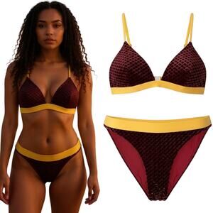 Onia Bikini Swimsuit Laila Velvet Two Piece
